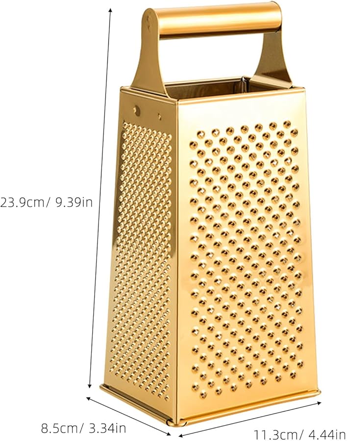 Heavy Duty Stainless Steel Four Sided Kitchen Grater For Cheese Vegetables Easy Clean - Image 2